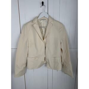 Akris Punto Cream Cotton Blazer M, NWOT